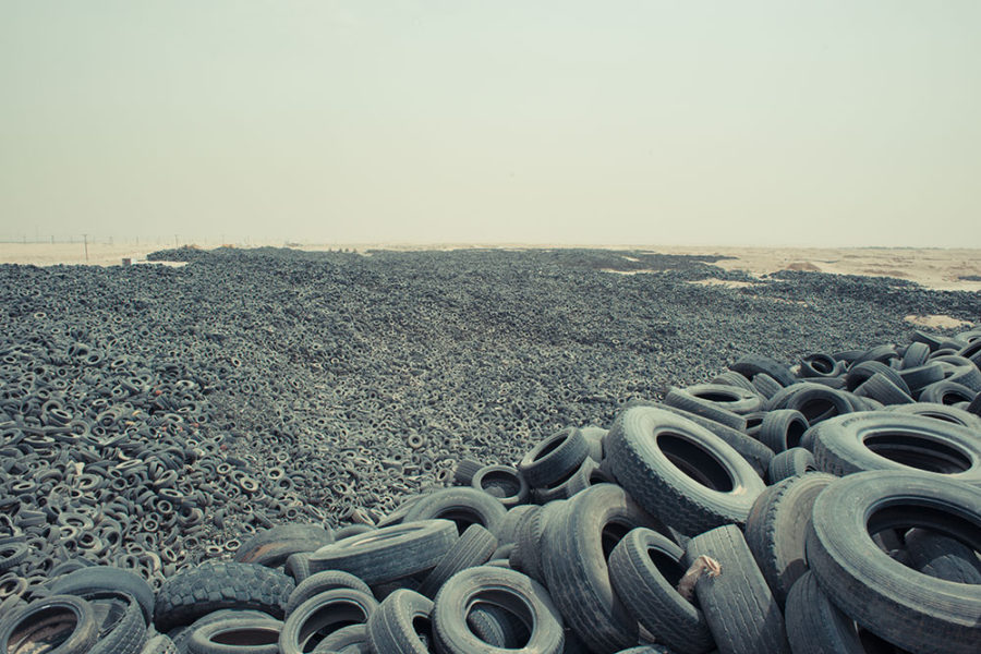 Kuwait starts to recycle massive tire graveyard