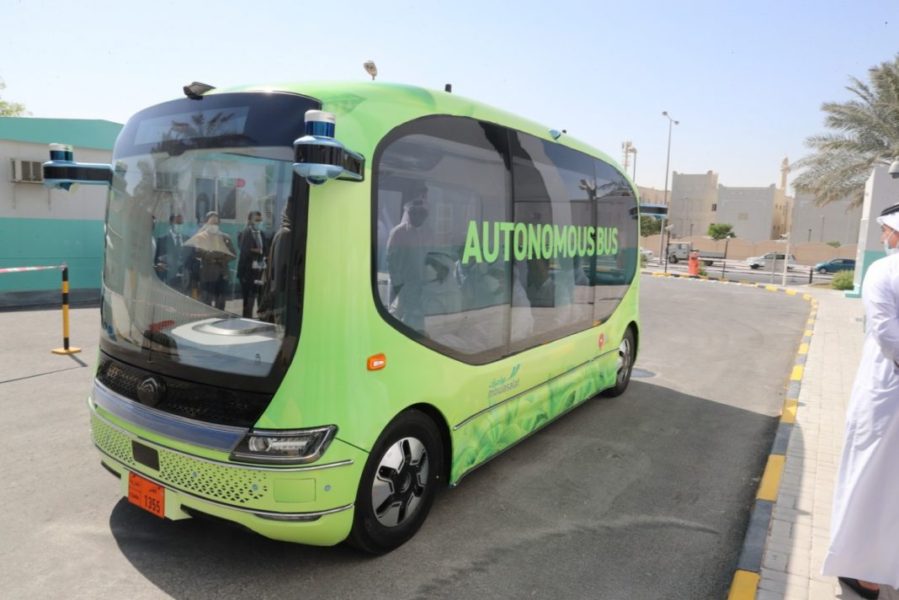 Driverless electric minibus hits Qatar streets for test operations