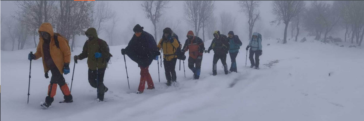 Environmental activists were hiking on Mount Bradost in a blizzard