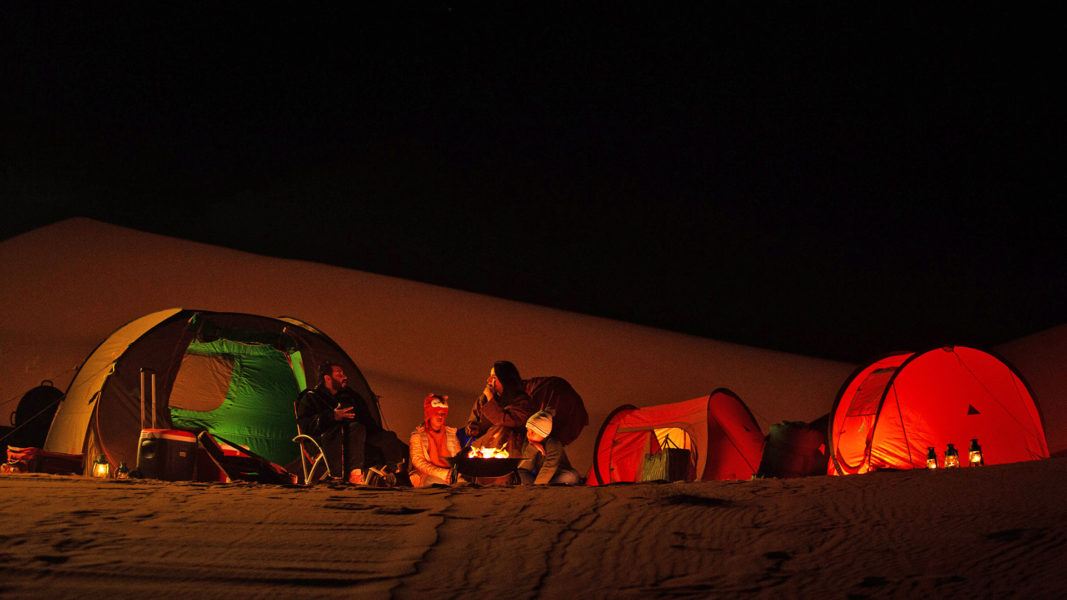 Campers in Saudi Arabia enjoy cool weather, host friends and families in nature