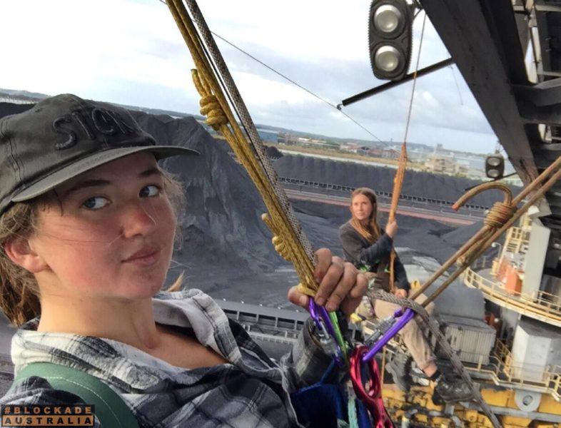 Two climate activists halted operations at the world’s largest coal port