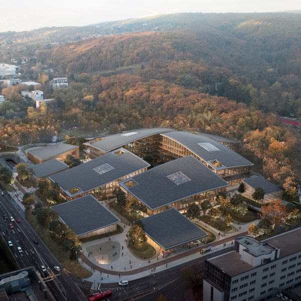 BIG has designed a cybersecurity center with wave-like solar roofs in Slovakia