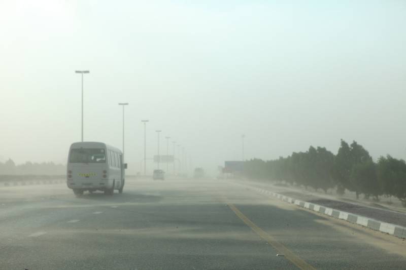 UAE weather: A windy and dusty day with rough seas in the Arabian Gulf