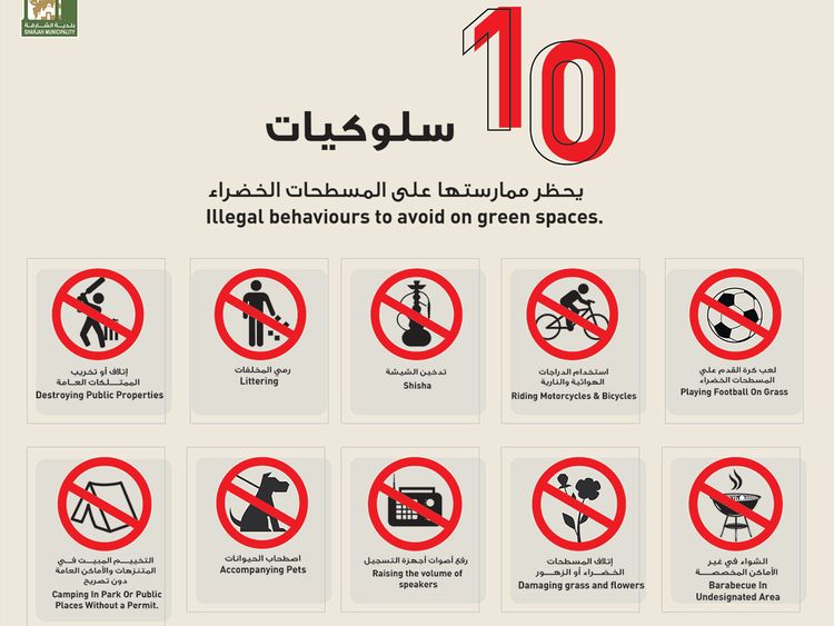 UAE: 10 acts to avoid on green spaces in Sharjah