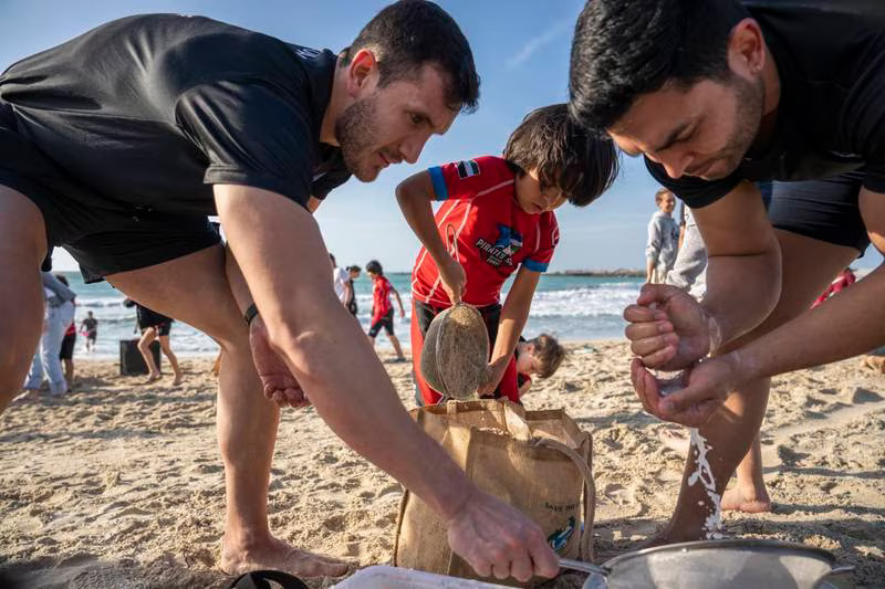Thousands of microplastic ‘nurdles’ wash up on Dubai beach